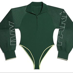 Adidas Ivy Park mesh sleeve bodysuit green and yellow
